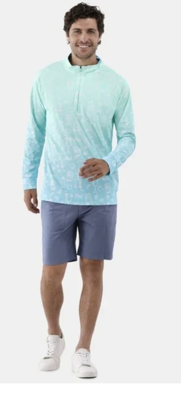 Birdie Bound Men's & Big Men's Printed Quarter Zip Golf Shirt Size 3Xl NWT